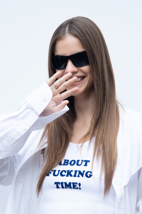 Barbara Palvin attending the Stella Mc Cartney Womenswear Spring-Summer 2025 show as part of Paris Fashion Week, in Paris, France on September 30, 2024. Photo by Aurore Marechal/ABACAPRESS.COM