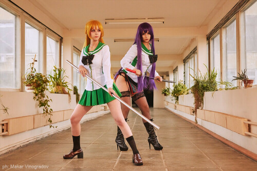 03 highschool of the dead rei and saeko cosplay by disharmonica dbzz2ex