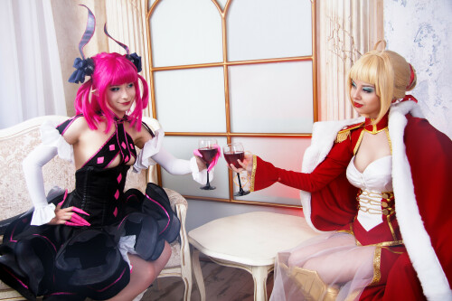 03 saber nero and lancer bathory by disharmonica d9ht9yp