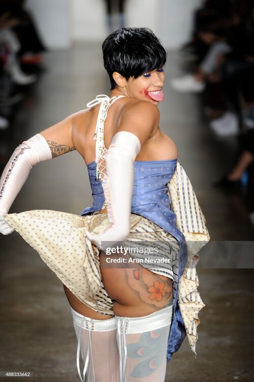 NEW YORK, NY - SEPTEMBER 15:  Cardi B walks the runway for Gypsy Sport at Milk Studios on September 15, 2015 in New York City.  (Photo by Arun Nevader/Getty Images)