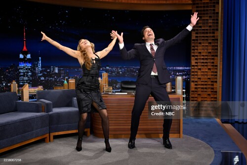 THE TONIGHT SHOW STARRING JIMMY FALLON -- Episode 2143 -- Pictured: (l-r) Singer-songwriter Miley Cyrus during an interview with host Jimmy Fallon on Wednesday, June 4, 2025 -- (Photo by: Todd Owyoung/NBC via Getty Images)