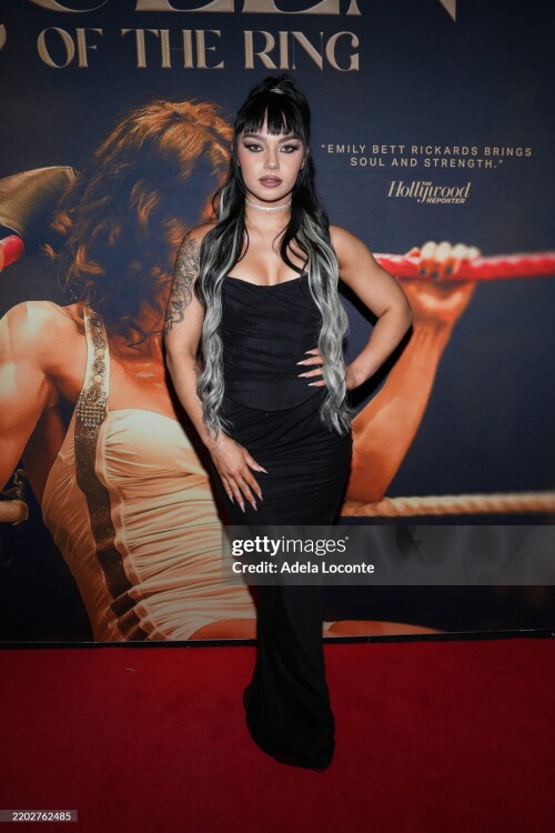 Skye Blue at the "Queen of the Ring" New York Premiere held at AMC Lincoln Square 13 on March 04, 2025 in New York, New York. (Photo by Adela Loconte/Variety via Getty Images)