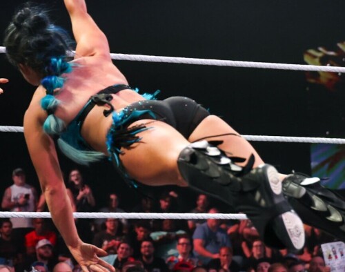 WINTER PARK, FLORIDA - SEPTEMBER 16: Stephanie Vaquer and Lyra Valkyria during NXT at Full Sail University - Ebbs Auditorium on September 16, 2025 in Winter Park, Florida.  (Photo by WWE)