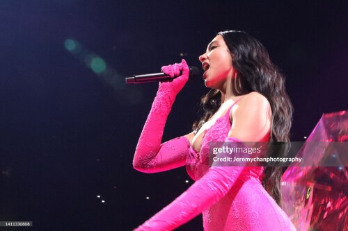 TORONTO, ONTARIO - JULY 27: Dua Lipa performs during "The Future Nostalgia Tour" at Scotiabank Arena on July 27, 2022 in Toronto, Ontario. (Photo by Jeremy Chan/Getty Images)