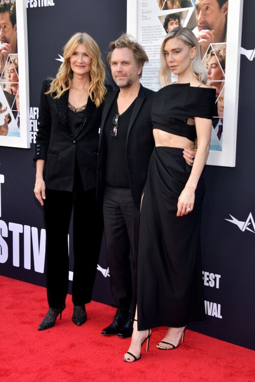 HOLLYWOOD, CALIFORNIA - NOVEMBER 05: (L-R) Laura Dern, Florian Zeller and Vanessa Kirby attend The Son" Premiere during 2022 AFI Fest at TCL Chinese Theatre on November 05, 2022 in Hollywood, California. (Photo by Araya Doheny/WireImage)