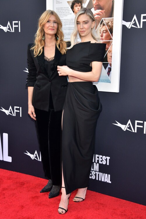 HOLLYWOOD, CALIFORNIA - NOVEMBER 05: Laura Dern and Vanessa Kirby attend The Son" Premiere during 2022 AFI Fest at TCL Chinese Theatre on November 05, 2022 in Hollywood, California. (Photo by Araya Doheny/WireImage)