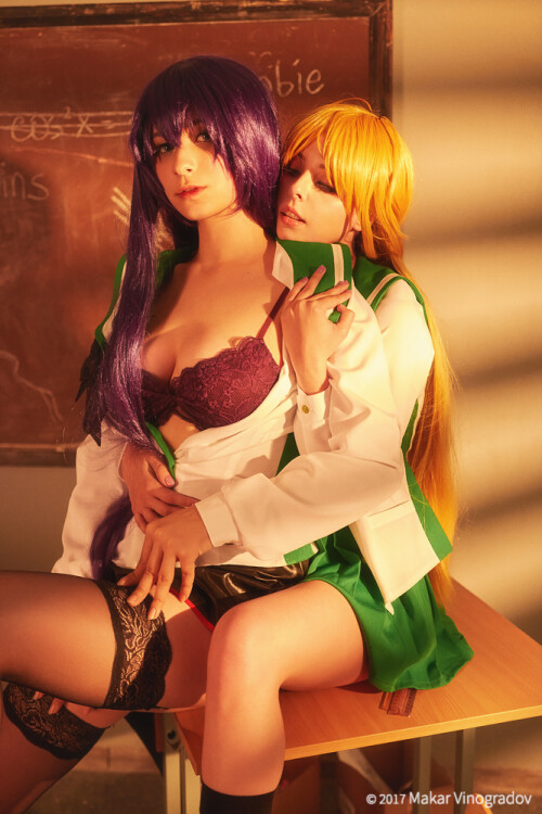 14 highschool of the dead rei and saeko cosplay by disharmonica dbzz2kl