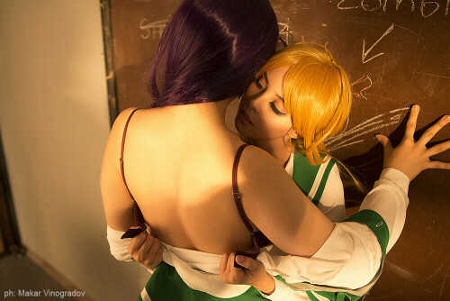 19 highschool of the dead rei and saeko cosplay by disharmonica dbzz35f