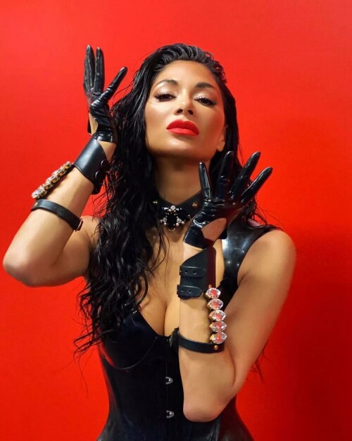 1 Nicole Scherzinger PVC bodysuitb836360d557b41cf