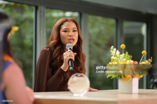 LOS ANGELES, CALIFORNIA - SEPTEMBER 26: Storm Reid seen at the 2025 Inspiration Awards Benefiting Step Up at Skirball Cultural Center on September 26, 2025 in Los Angeles, California. (Photo by Stewart Cook/Step Up via Getty Images)