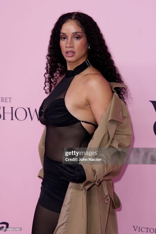 Dascha Polanco at the 2025 Victoria's Secret Fashion Show held at Steiner Studios on October 15, 2025 in New York, New York. (Photo by John Nacion/WWD via Getty Images)