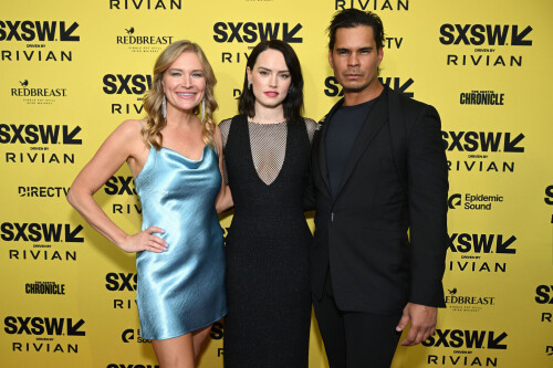 Kym Jackson, Daisy Ridley, Mark Coles Smith at the "We Bury The Dead" Premiere during the SXSW Conference & Festivals held at the ZACH Theatre on March 9, 2025 in Austin, Texas. (Photo by Gilbert Flores/SXSW Conference & Festivals via Getty Images)
