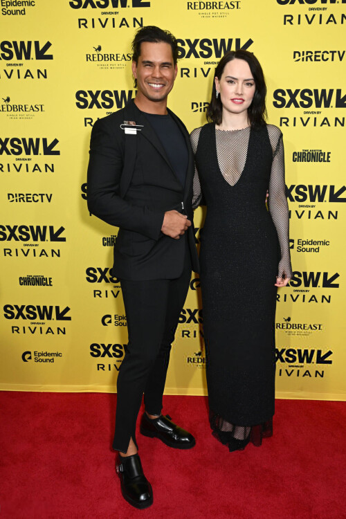 Mark Coles Smith, Daisy Ridley at the "We Bury The Dead" Premiere during the SXSW Conference & Festivals held at the ZACH Theatre on March 9, 2025 in Austin, Texas. (Photo by Gilbert Flores/SXSW Conference & Festivals via Getty Images)