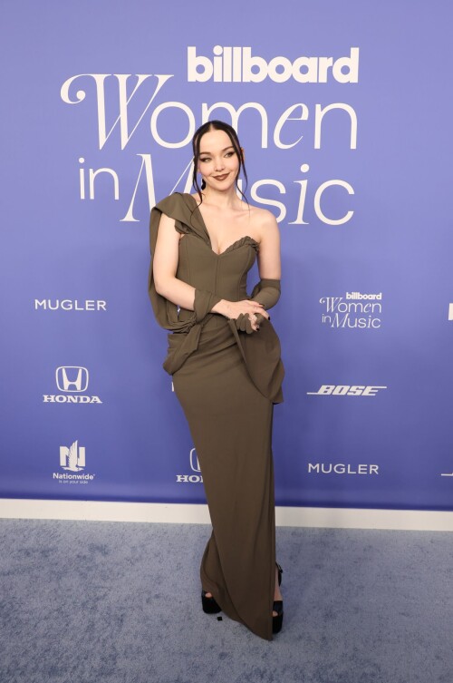 INGLEWOOD, CALIFORNIA - MARCH 01: Dove Cameron attends 2023 Billboard Women In Music at YouTube Theater on March 01, 2023 in Inglewood, California. (Photo by Monica Schipper/Getty Images)