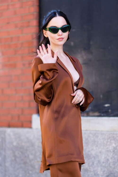 NEW YORK, NEW YORK - MARCH 29: Dove Cameron is seen in Midtown on March 29, 2023 in New York City. (Photo by Gotham/GC Images)