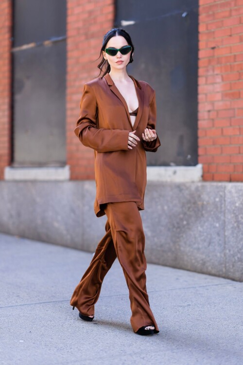 NEW YORK, NEW YORK - MARCH 29: Dove Cameron is seen in Midtown on March 29, 2023 in New York City. (Photo by Gotham/GC Images)