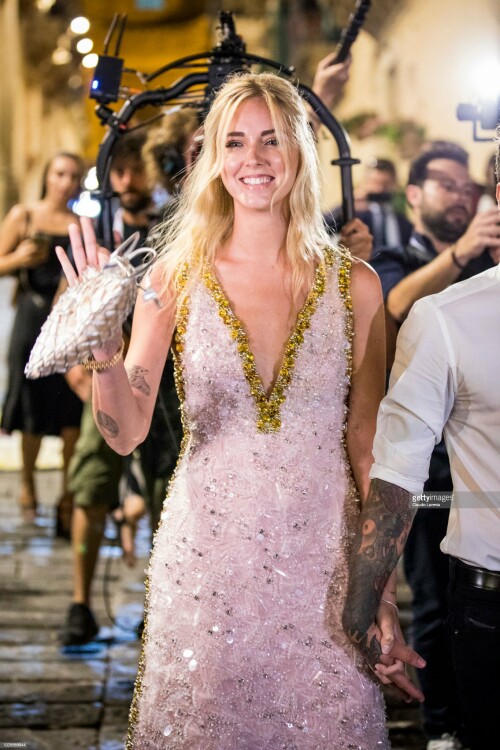 NOTO, ITALY - AUGUST 31: Chiara Ferragni attends the pre wedding party on August 31, 2018 in Noto, Italy. (Photo by Claudio Lavenia/GC Images)