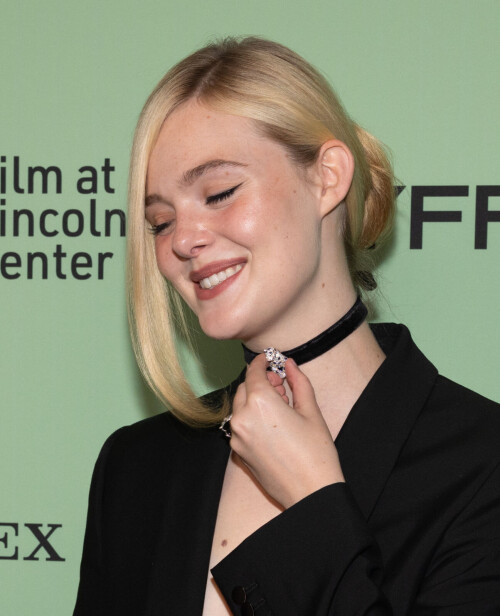 Elle Fanning attends the premiere of "Sentimental Value" at Alice Tully Hall during the 63rd New York Film Festival on Tuesday, Sept. 30, 2025, in New York. (Photo by CJ Rivera/Invision/AP)