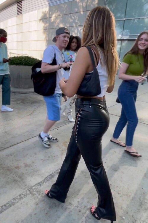 Addison Rae Steps out in skin tight leather pants 145eff6f2acab2b9a1