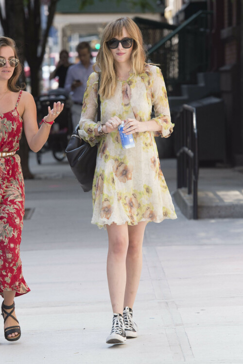 Dakota Johnson out for a stroll with a friend in NYC.<P>Pictured: Dakota Johnson<B>Ref: SPL809144  250714  </B><BR/>Picture by: Ron Asadorian / Splash News<BR/></P><P><B>Splash News and Pictures</B><BR/>Los Angeles:310-821-2666<BR/>New York:212-619-2666<BR/>London:870-934-2666<BR/>photodesk@splashnews.com<BR/></P>