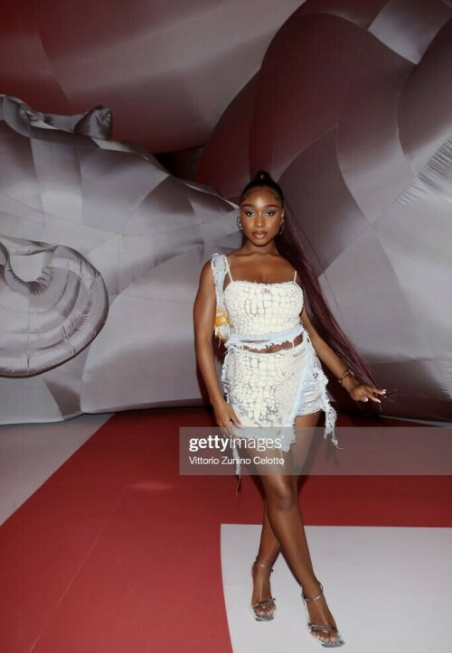 MILAN, ITALY - SEPTEMBER 21: Normani attends the Diesel Fashion Show on September 21, 2022 in Milan, Italy. (Photo by Vittorio Zunino Celotto/Getty Images for Diesel)