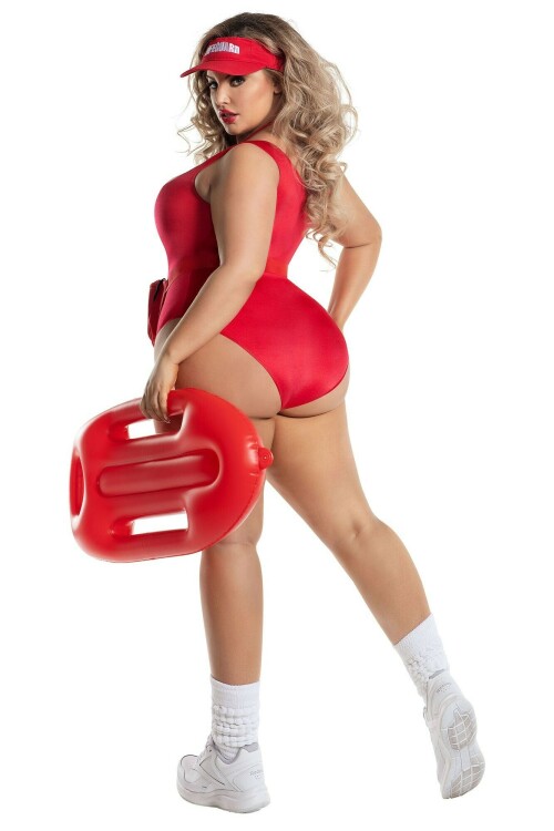 BabeWatchingLifeGuard5PieceCostumeSet Red 2 Plus JF