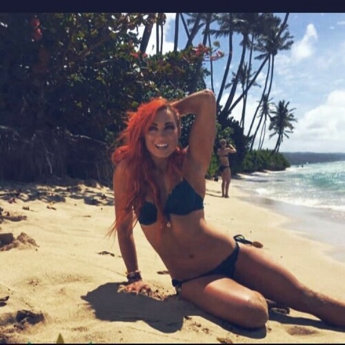 Becky Lynch bikini beach