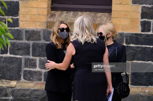 MELBOURNE, AUSTRALIA - MARCH 10: Dannii Minogue and Kylie Minogue attend the memorial service for Australian music promoter Michael Gudinski , on March 10, 2021 in Melbourne, Australia. Australian music promoter and manager Michael Gudinski died aged 68 on March 2. A state memorial service will be held on Wednesday 24 March. (Photo by Luis Ascui/Getty Images)Images)