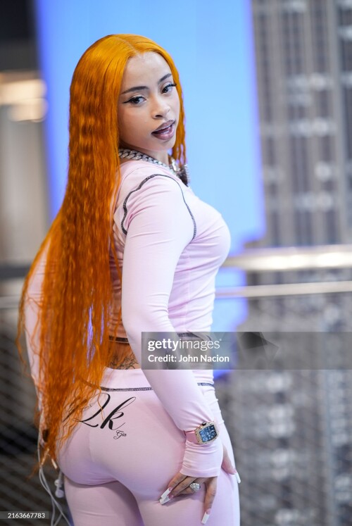 NEW YORK, NEW YORK - JULY 25: Ice Spice visits the Empire State Building on July 25, 2024 in New York City. (Photo by John Nacion/Getty Images)