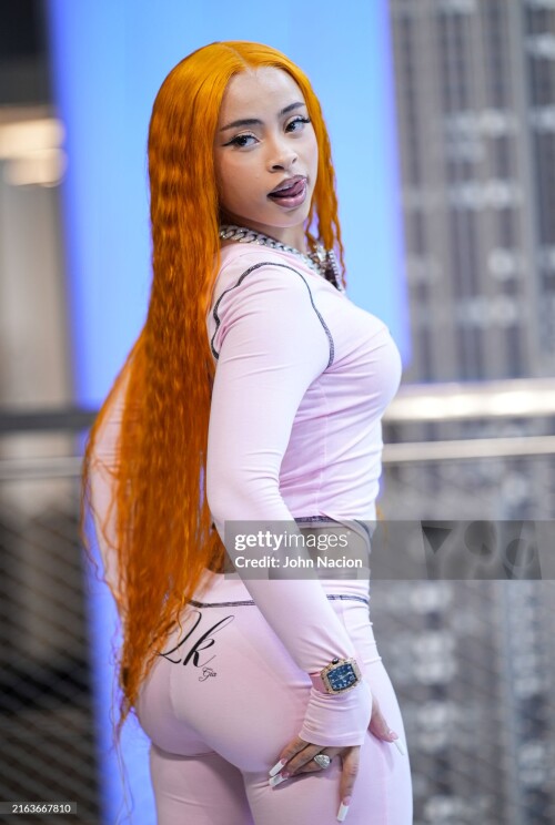 NEW YORK, NEW YORK - JULY 25: Ice Spice visits the Empire State Building on July 25, 2024 in New York City. (Photo by John Nacion/Getty Images)