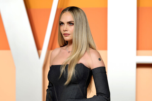 BEVERLY HILLS, CALIFORNIA - MARCH 02: Cara Delevingne attends the 2025 Vanity Fair Oscar Party Hosted By Radhika Jones at Wallis Annenberg Center for the Performing Arts on March 02, 2025 in Beverly Hills, California.  (Photo by Dia Dipasupil/FilmMagic)