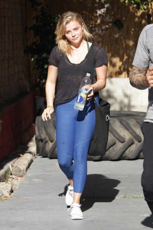 Chloe Moretz in Blue Spandex 07