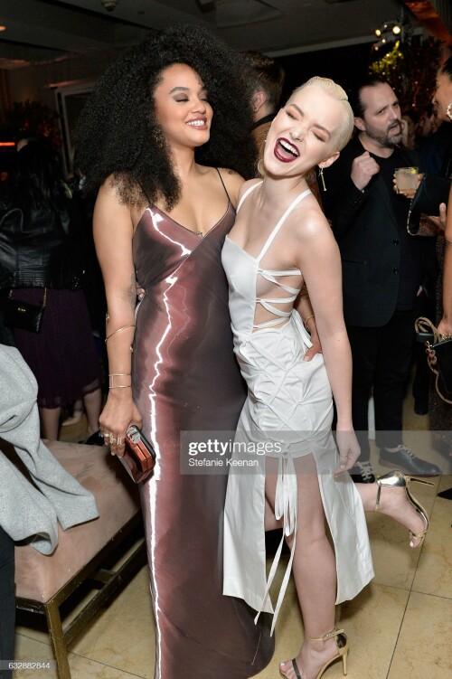 WEST HOLLYWOOD, CA - JANUARY 27:  Kiersey Clemons and Dove Cameron attend Harper?s BAZAAR celebration of the 150 Most Fashionable Women presented by TUMI in partnership with American Express, La Perla and Hearts On Fire at Sunset Tower Hotel on January 27, 2017 in West Hollywood, California.  (Photo by Stefanie Keenan/Getty Images for Harper's Bazaar)