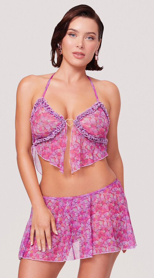 EY LNA 009P LANA BRA MINI SKIRT SET PINK 5217edfef5a9bee274cf