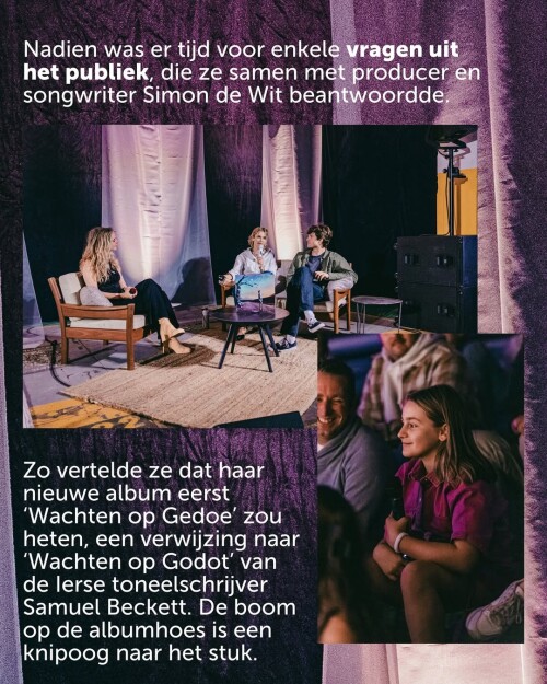 Een exclusieve luistersessie een QA met vragen uit het publiek en een akoestische set als afsl 2edca