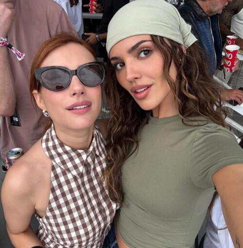 Emma was spotted in Miami with Eiza Gonzalez on May 3 the actresses arrived at Papi steakhouse for a