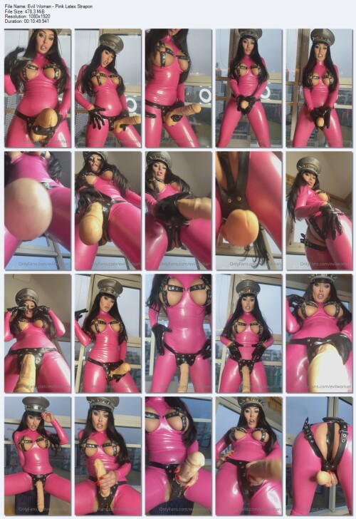 Evil Woman Pink Latex StraponXa4fc5e16cd582848