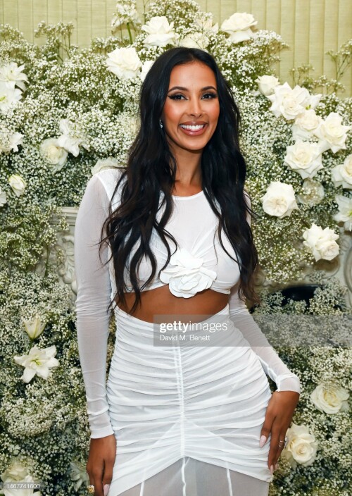 LONDON, ENGLAND - FEBRUARY 19: Maya Jama attends the British Vogue And Tiffany & Co. Celebrate Fashion And Film Party 2023 at Annabel's on February 19, 2023 in London, England. (Photo by David M. Benett/Dave Benett/Getty Images)