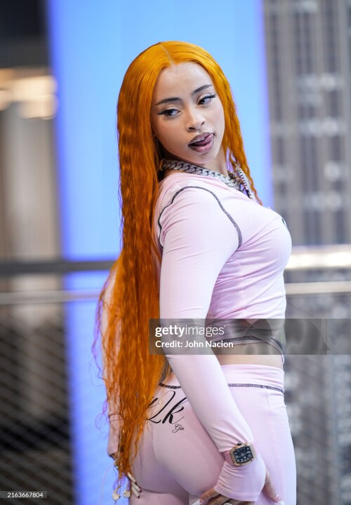 NEW YORK, NEW YORK - JULY 25: Ice Spice visits the Empire State Building on July 25, 2024 in New York City. (Photo by John Nacion/Getty Images)
