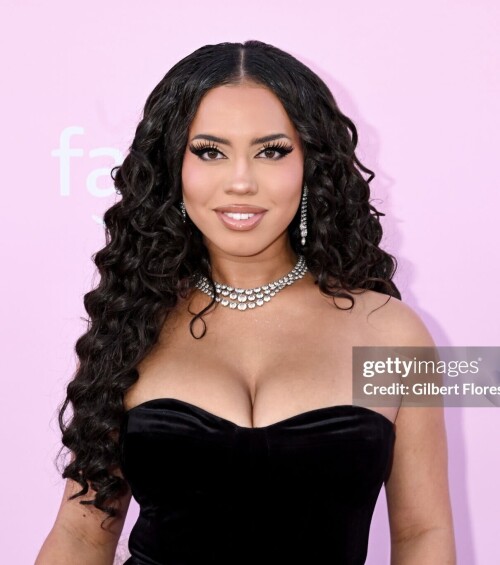 Asia Monet at the Victoria's Secret Fashion Show held at the Brooklyn Navy Yard on October 15, 2024 in New York, New York. (Photo by Gilbert Flores/Variety via Getty Images)