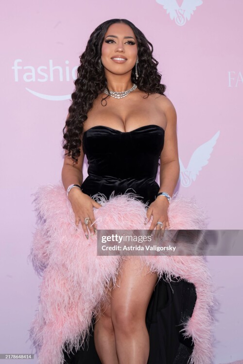 BROOKLYN, NEW YORK - OCTOBER 15: Asia Monet Ray attends the Victoria's Secret Fashion Show 2024 at Duggal Greenhouse on October 15, 2024 in Brooklyn, New York. (Photo by Astrida Valigorsky/WireImage)