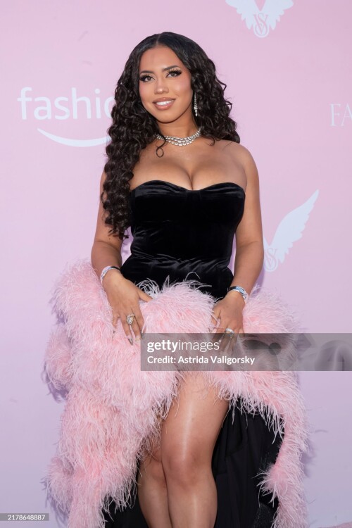 BROOKLYN, NEW YORK - OCTOBER 15: Asia Monet Ray attends the Victoria's Secret Fashion Show 2024 at Duggal Greenhouse on October 15, 2024 in Brooklyn, New York. (Photo by Astrida Valigorsky/WireImage)