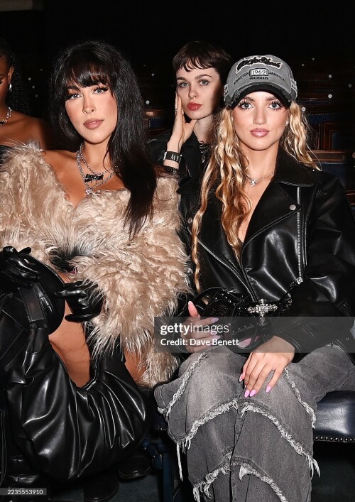 LONDON, ENGLAND - SEPTEMBER 18: Alara Taneris and Princess Andre attend SPRAYGROUND debut LFW runway on September 18, 2025 in London, England. (Photo by Dave Benett/Getty Images for SPRAYGROUND)