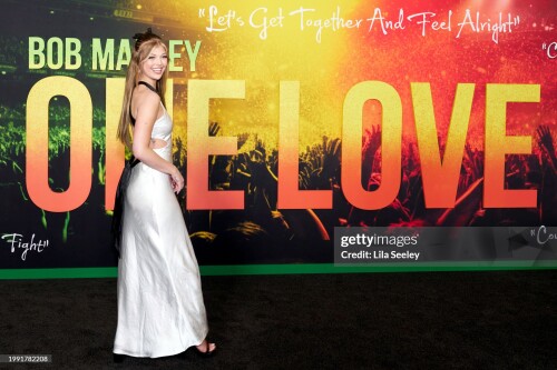 LOS ANGELES, CALIFORNIA - FEBRUARY 06: Loren Gray attends the Los Angeles Premiere of Paramount Pictures "Bob Marley: One Love" at Regency Village Theatre on February 06, 2024 in Los Angeles, California. (Photo by Lila Seeley/FilmMagic,)