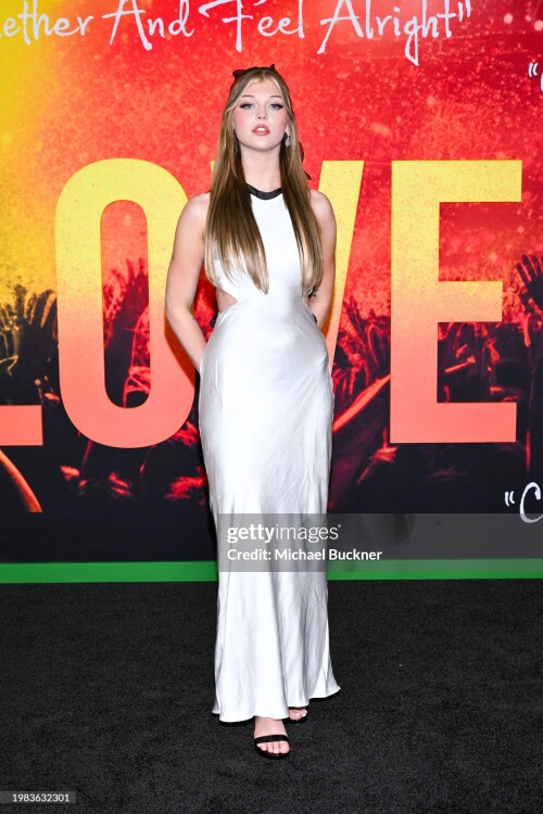 Loren Gray at the "Bob Marley: One Love" Los Angeles Premiere held at the Regency Village Theatre on February 6, 2024 in Los Angeles, California. (Photo by Michael Buckner/Variety via Getty Images)