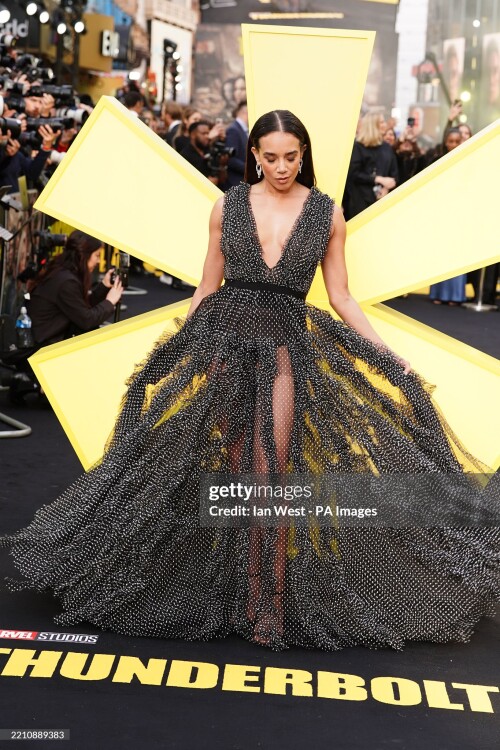 Hannah John-Kamen arriving for a special screening of Thunderbolts at Cineworld Leicester Square, central London. Picture date: Tuesday April 22, 2025. (Photo by Ian West/PA Images via Getty Images)