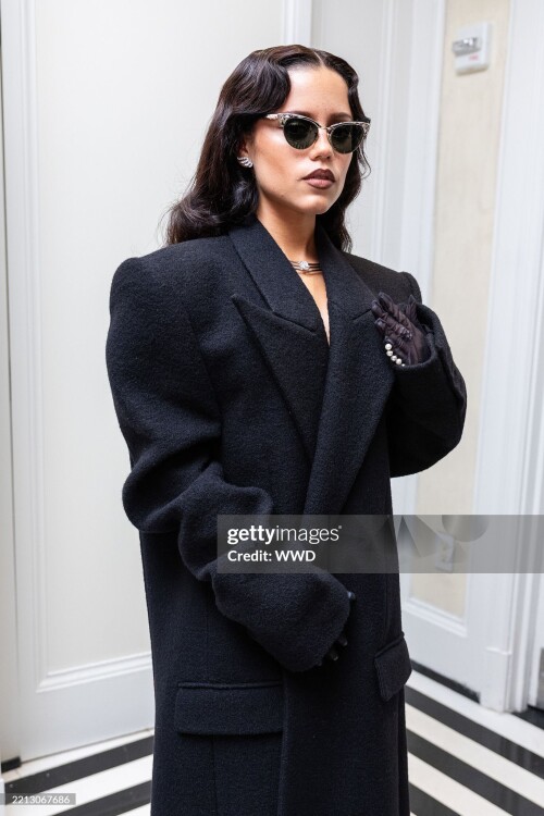 Jenna Ortega at The Mark Hotel before the 2025 Met Gala: "Superfine: Tailoring Black Style" held at the Metropolitan Museum of Art on May 5, 2025 in New York, New York. (Photo by Masato Onada/WWD via Getty Images)