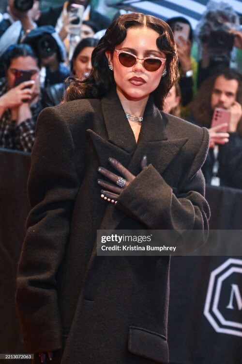 Jenna Ortega at The Mark Hotel before the 2025 Met Gala: "Superfine: Tailoring Black Style" held at the Metropolitan Museum of Art on May 5, 2025 in New York, New York. (Photo by Kristina Bumphrey/WWD via Getty Images)