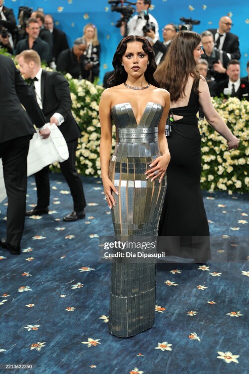 NEW YORK, NEW YORK - MAY 05: Jenna Ortega attends the 2025 Met Gala Celebrating "Superfine: Tailoring Black Style" at Metropolitan Museum of Art on May 05, 2025 in New York City.  (Photo by Dia Dipasupil/Getty Images)