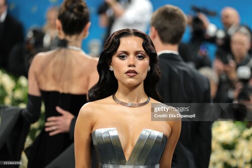 NEW YORK, NEW YORK - MAY 05: Jenna Ortega attends the 2025 Met Gala Celebrating "Superfine: Tailoring Black Style" at Metropolitan Museum of Art on May 05, 2025 in New York City.  (Photo by Dia Dipasupil/Getty Images)